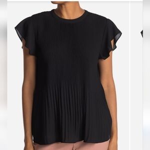 Adrianna Papell Black Pleated Top XL